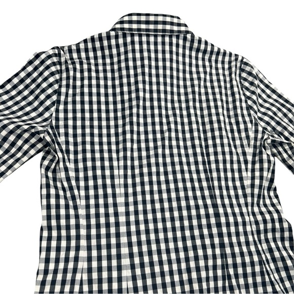 Lafayette 148 Women's Leigh Gingham Plaid Button Down Top In Size 6 - Picture 7 of 9